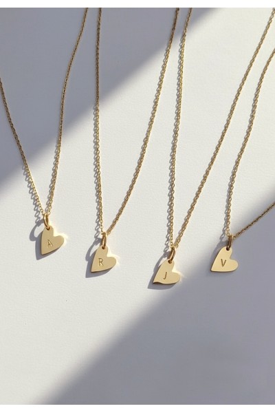 Yours Truly Initial Heart Necklace