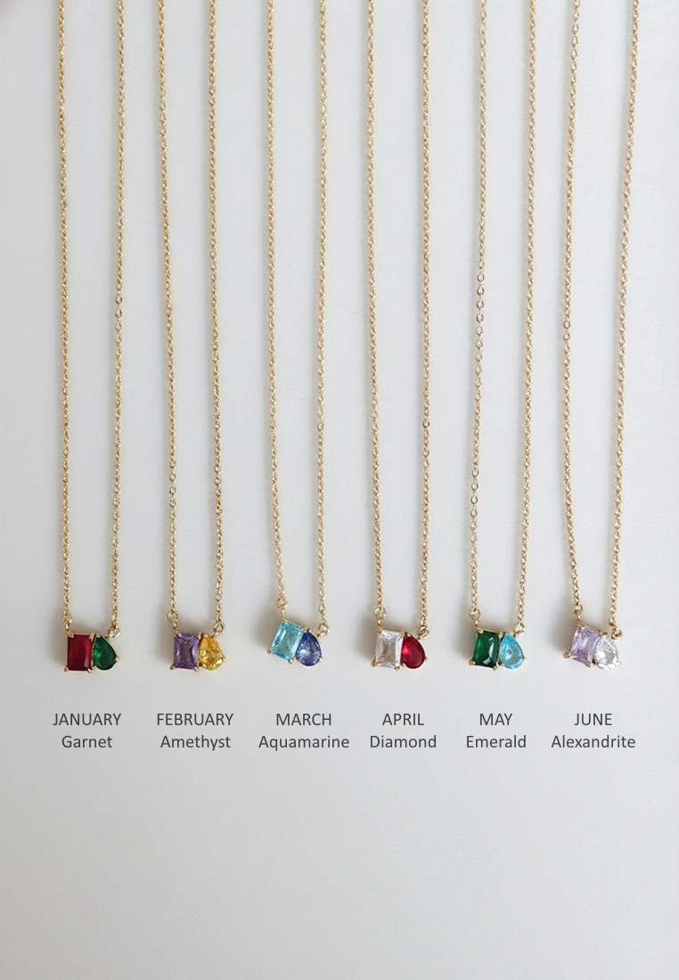 Toi et Moi Birthstone Necklace Toi et Moi Birthstone Necklace