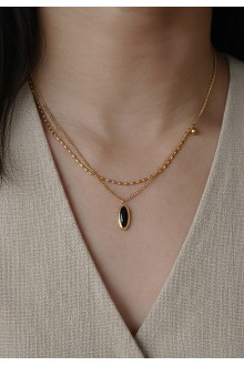 Black Onyx Layered Necklace