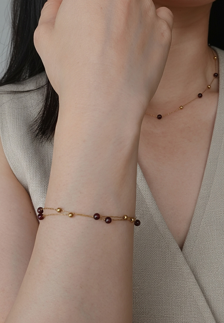 Red Garnet Layered Bracelet Red Garnet Layered Bracelet