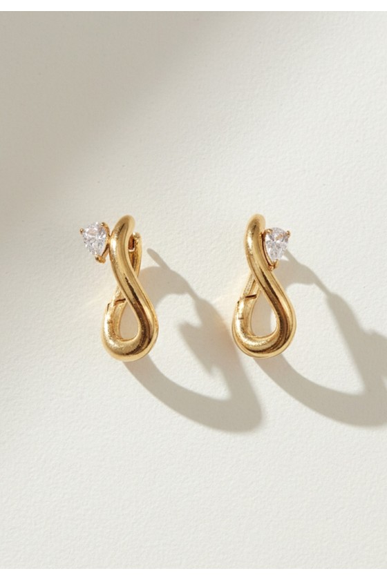 Infinity Teardrop Hoops