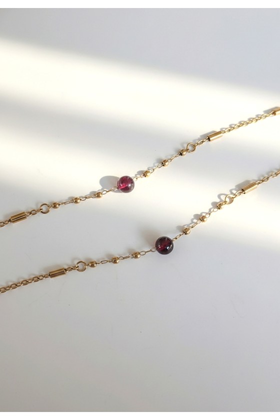 Scarlet Red Garnet Bracelet