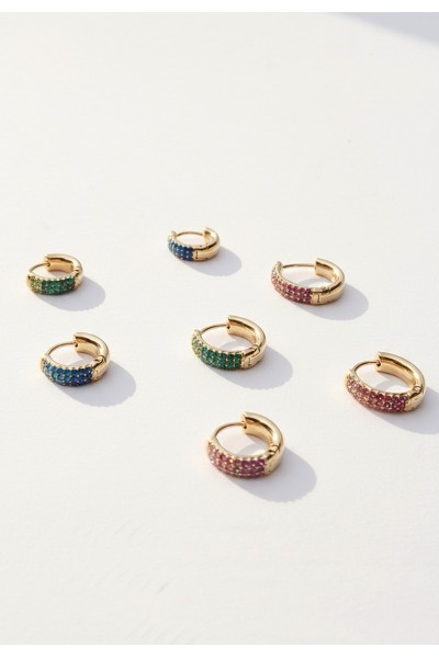 Prism Pavé Ombré Hoops