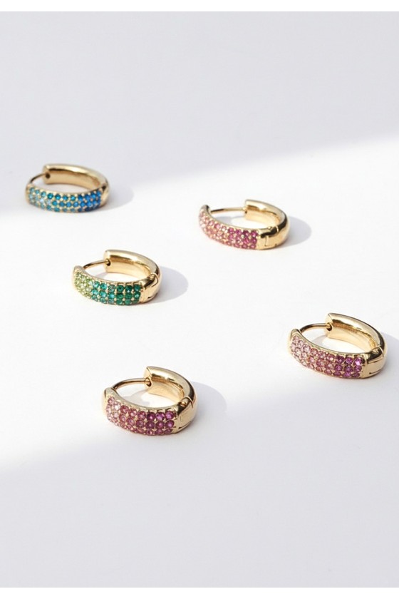 Prism Pavé Ombré Hoops