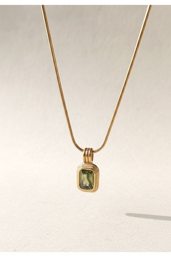 Olive Heirloom Pendant Necklace