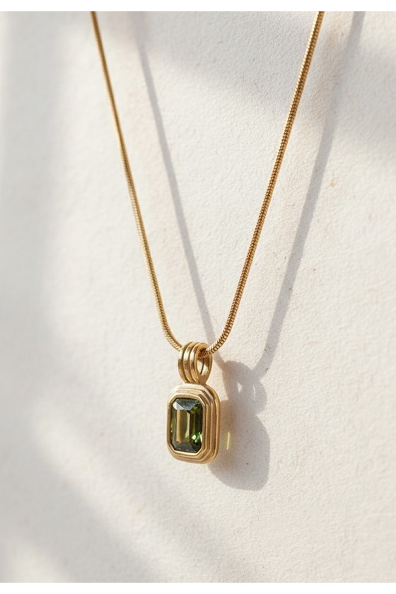 Olive Heirloom Pendant Necklace