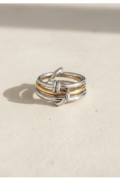 3 x Interlocking Dual Tone Ring