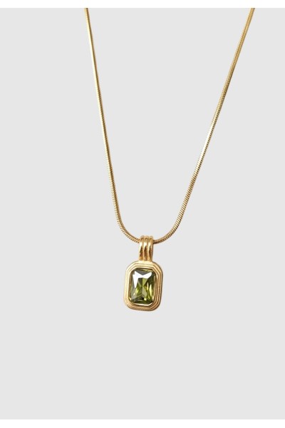 Olive Heirloom Pendant Necklace