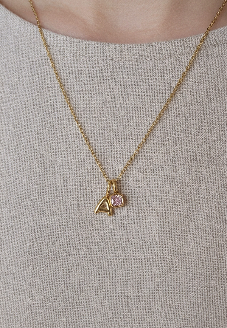 Keepsake Initial Birthstone Necklace Keepsake Initial Birthstone Necklace