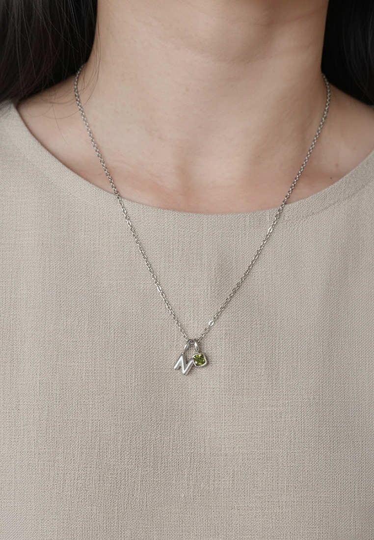 Keepsake Initial Birthstone Necklace Keepsake Initial Birthstone Necklace