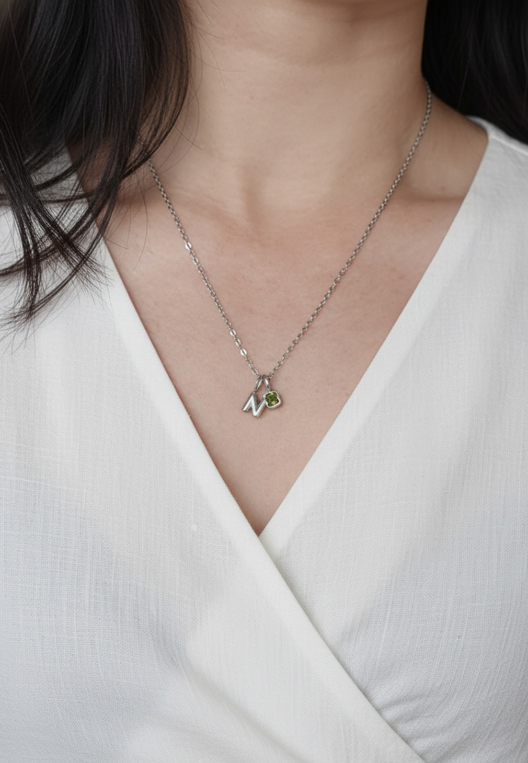 Keepsake Initial Birthstone Necklace Keepsake Initial Birthstone Necklace