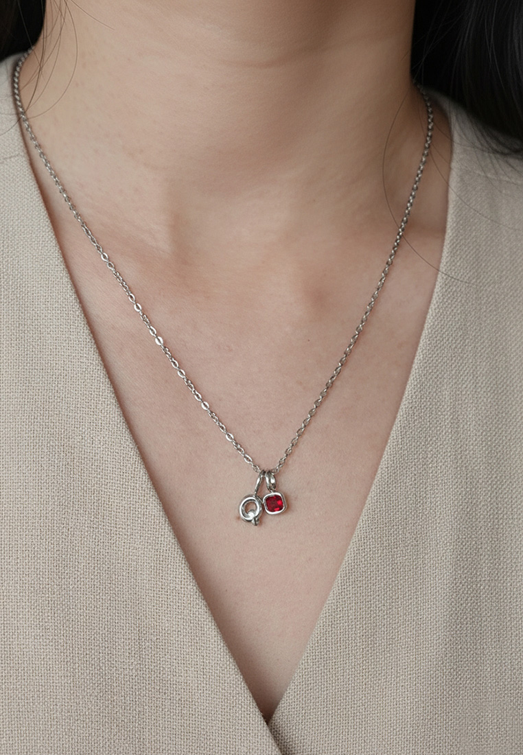 Keepsake Initial Birthstone Necklace Keepsake Initial Birthstone Necklace