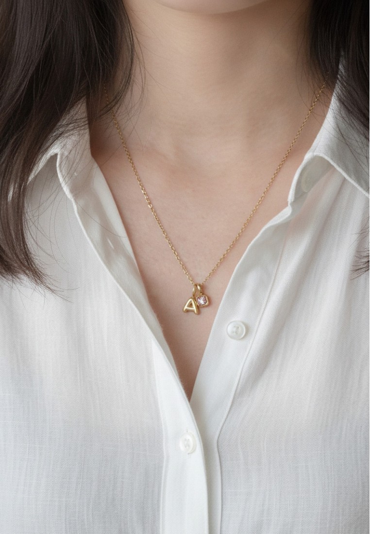 Keepsake Initial Birthstone Necklace Keepsake Initial Birthstone Necklace