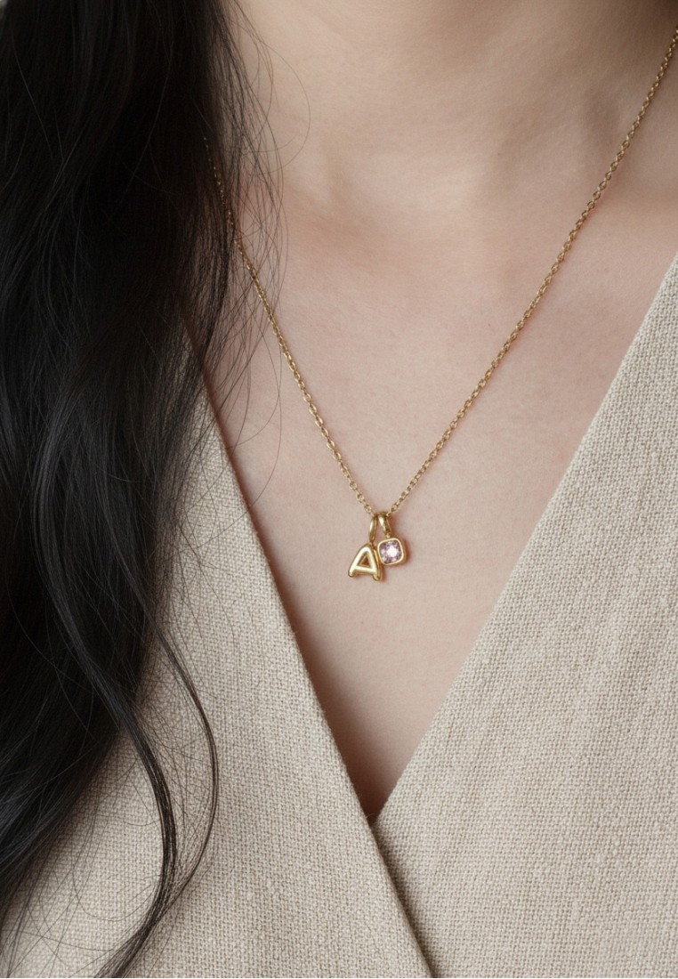 Keepsake Initial Birthstone Necklace Keepsake Initial Birthstone Necklace