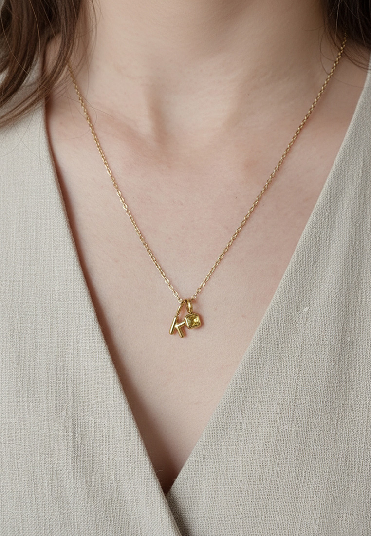 Keepsake Initial Birthstone Necklace Keepsake Initial Birthstone Necklace