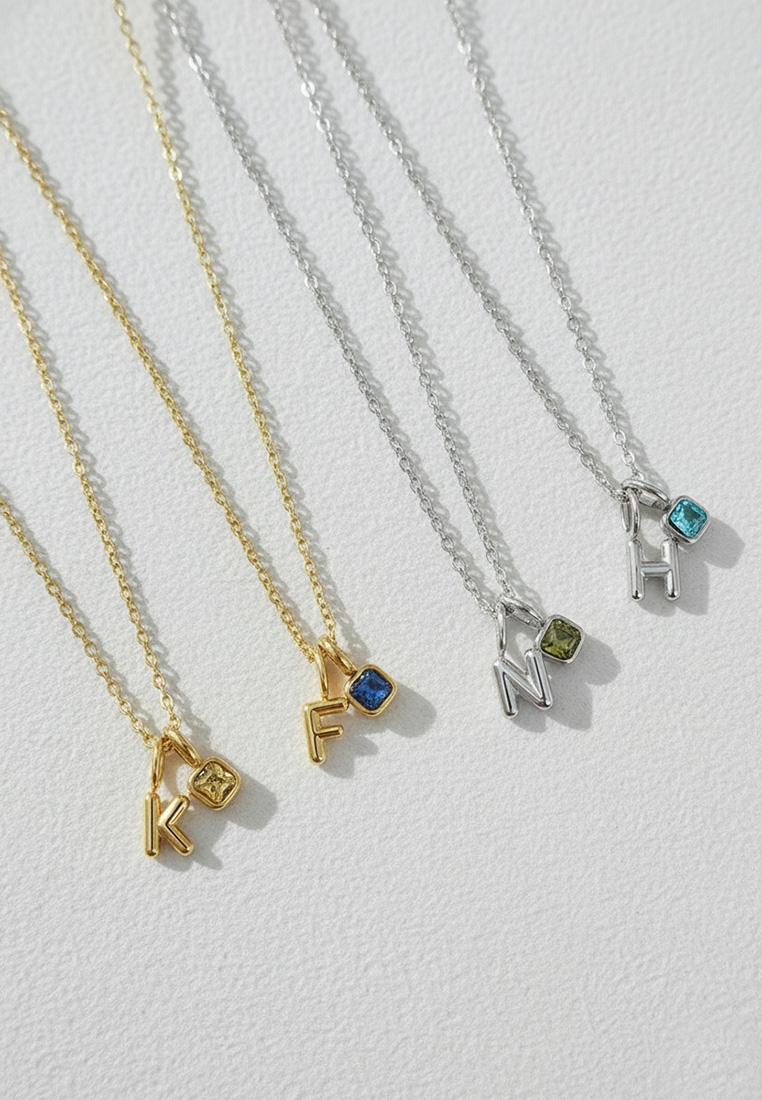 Keepsake Initial Birthstone Necklace Keepsake Initial Birthstone Necklace
