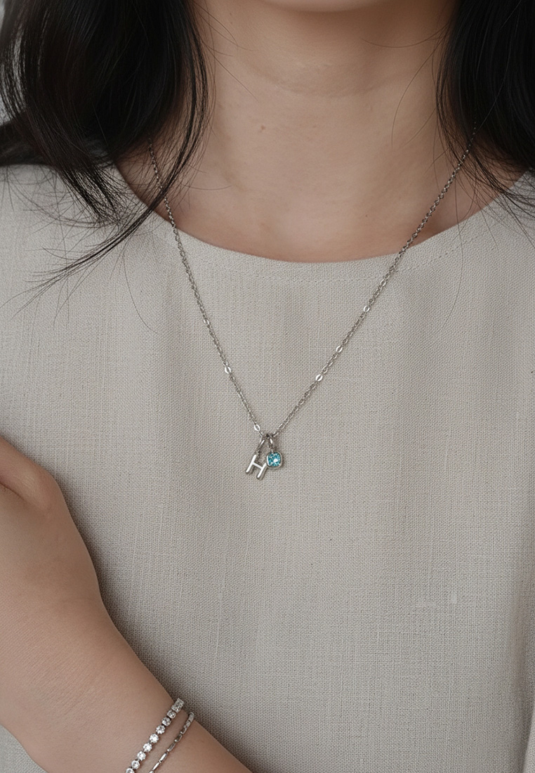 Keepsake Initial Birthstone Necklace Keepsake Initial Birthstone Necklace