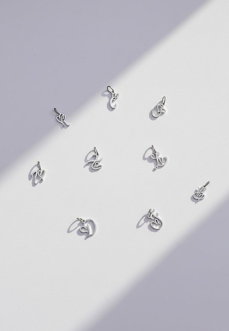 Initial Heart Letter Charm Initial Heart Letter Charm