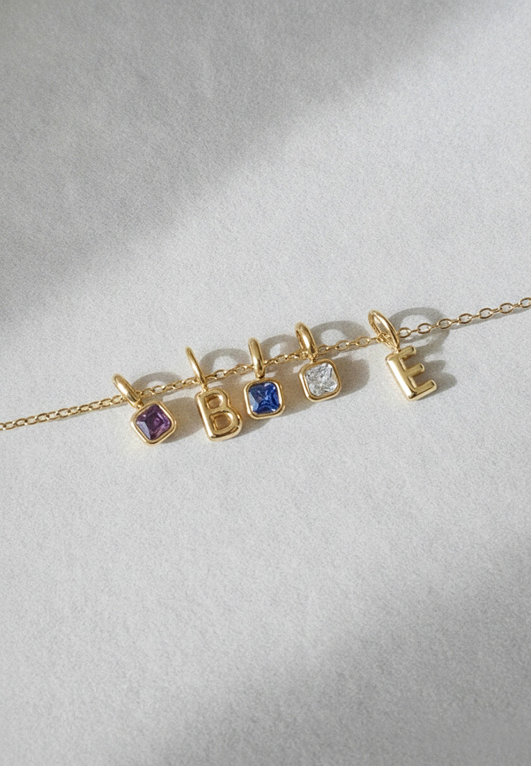 Keepsake Initial Birthstone Necklace Keepsake Initial Birthstone Necklace