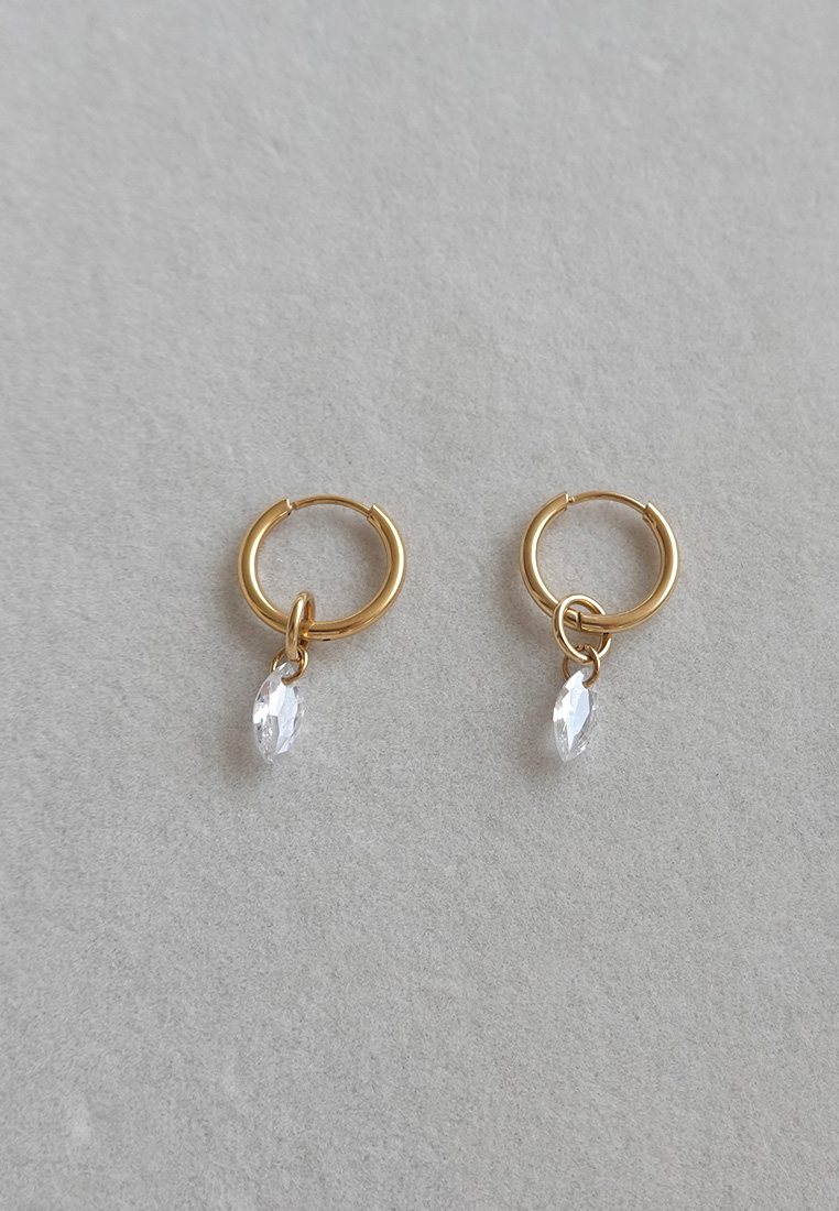 Marquise Drizzle Hoop Earrings Marquise Drizzle Hoop Earrings