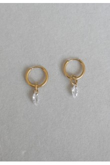 Marquise Drizzle Hoop Earrings