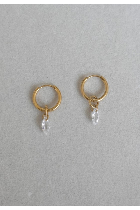 Marquise Drizzle Hoop Earrings