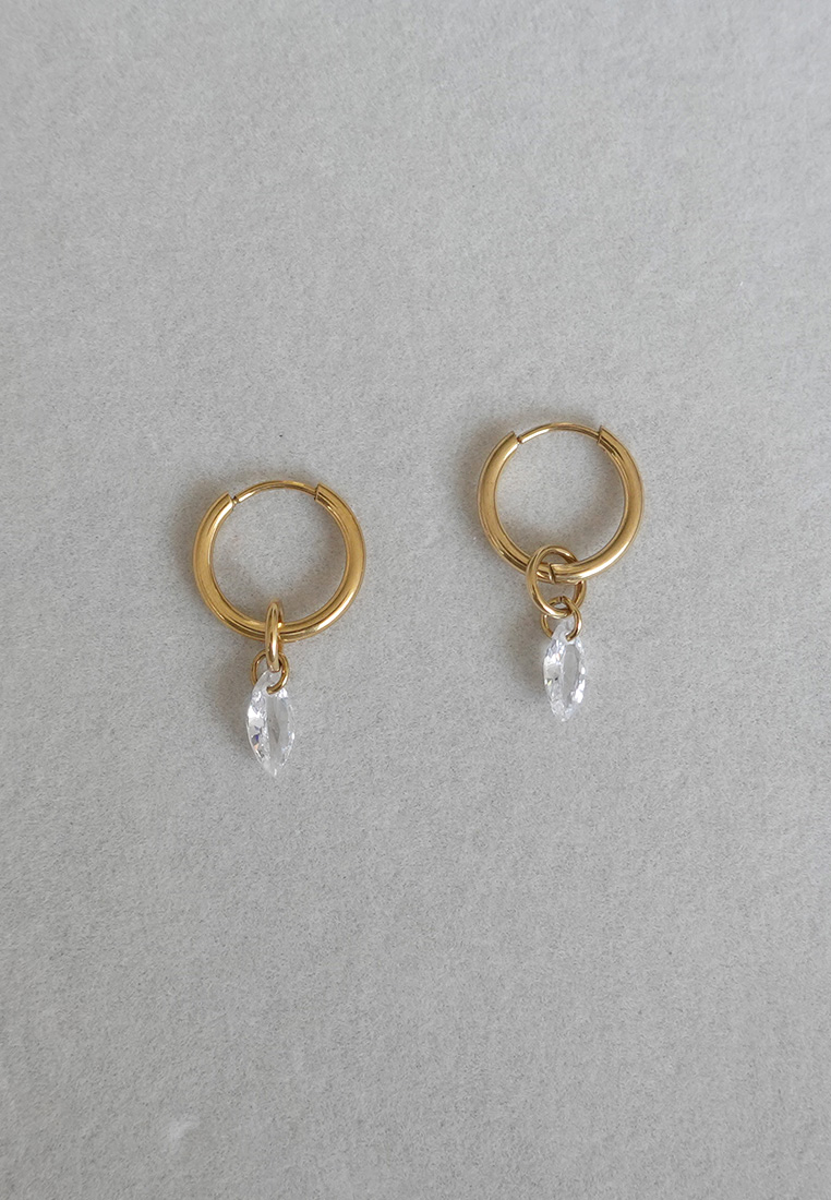 Marquise Drizzle Hoop Earrings Marquise Drizzle Hoop Earrings