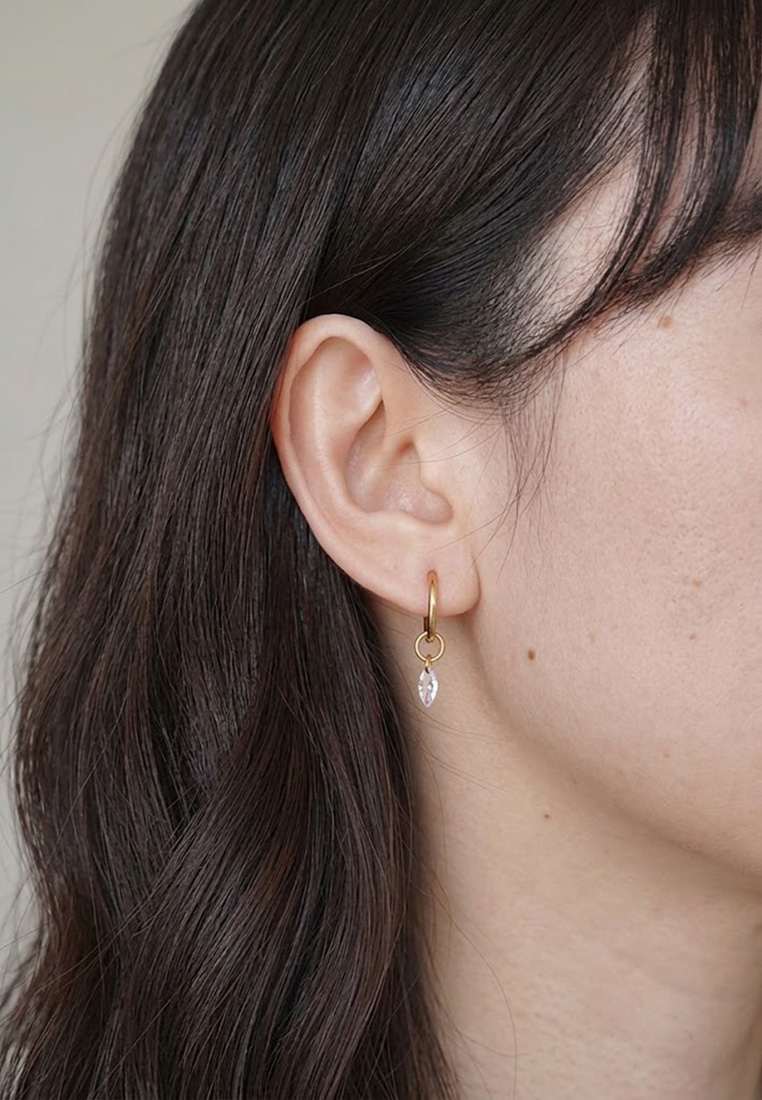 Marquise Drizzle Hoop Earrings Marquise Drizzle Hoop Earrings