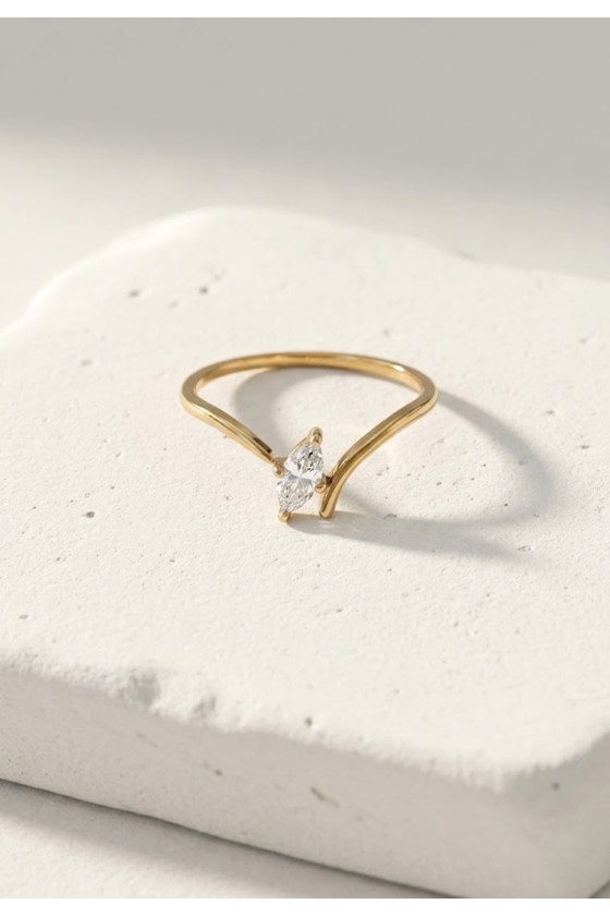 Marquise Wishbone Ring