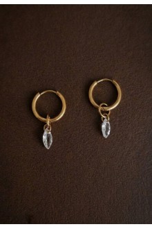 Marquise Drizzle Hoop Earrings