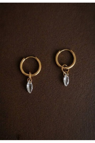 Marquise Drizzle Hoop Earrings
