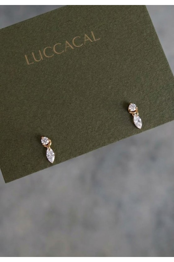 Aria Marquise Stud Earrings